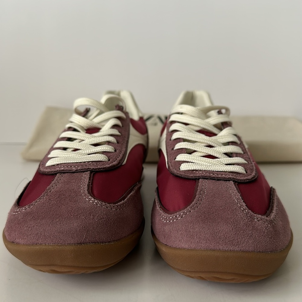 Zara Men's Maroon and Cream Sneakers - Picture 11 of 17